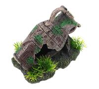 SHINEOFI Décoration D'aquarium 认证技术专利 en Résine 产品配件 节日特色趋势 时间年份季节 Forme Vase Cassé Vintage Esthétique Cachette Naturelle Polyvalente pour Poissons et Crevettes pour Aquariums Domestiques et Bureaux