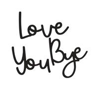 SHINEOFI Décoration Murale en Bois Massif Lettres Sculptées à la Main « Love You Bye » Ornement Suspendu Bohème pour Salon Chambre et Entrée Panneau Mural Symbolique d'amour