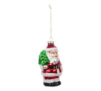 SHINEOFI Décoration suspendue en verre soufflé artistique du Père Noël pour sapin de Noël, décoration suspendue pour la maison ou les fêtes