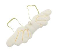 SHINEOFI Déguisement Halloween pour Chat et Chien, Adorable Costume de Chat, Ailes d'ange pour Animaux de Compagnie, Blanc en Coral Fleece, Wear-Resistant, Petit Chien