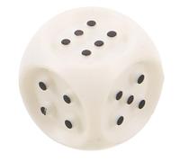 SHINEOFI Dés de Jeu Tactiles en Plastique Blanc, Construction Stable pour Joueurs Malvoyants en Rééducation à Domicile