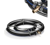 SHINEOFI Diffuseur d'air Rond en Acier Inoxydable pour Bassins et Aquariums Diffusion Uniforme des Bulles et Effet Décoratif Élégant