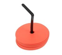 SHINEOFI Disques D’entraînement Football 15cm, Marqueurs Plats Orange | Caoutchouc Pvc, Design Empilable avec Paquet Nylon, pour Exercices Indoor, Jeunes Athlètes et Coaches
