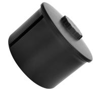 SHINEOFI Distributeur de Collerette de Salon Rond Noir en Plastique | Boîtier Rigide à Ressort, Couvercle Vertical, Remplissage Simple et Placement Stable pour Poste de Coiffure