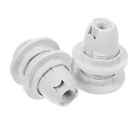 SHINEOFI Douille D’ampoule E14 Filetée Complète Blanche, Lot de 2 Pièces, Culot en Matériau Isolant pour Lampe de Table, Lustre et Lampadaire, Support de Lampe Polyvalent et Pièces