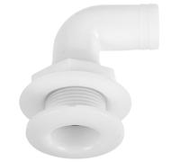 SHINEOFI Drain de Bateau en Plastique 90° Angle Blanc, Fournitures pour dalots de Bateaux pour Installation sur Bateaux, Solide et Installation Facile, 1 pièce
