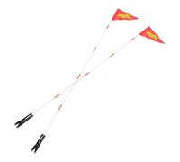 SHINEOFI Drapeau Pièces Sécurité et Rouge pour Golf Voiturette Léger et Haute Visibilité, en Plastique et Métal, 2 Poussette pour Activités Extérieures et Cyclisme