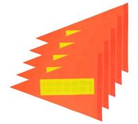 SHINEOFI Drapeaux Cyclisme pour Vélo Lot de 5 Triangles Résistants Imperméables Accessoires Sécurité Extérieur