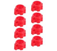 SHINEOFI Écrous de Blocage Rouges pour Haltères 25mm, Lot de 8, PE, Forme Hexagonale, Fixation Rapide pour Entraînement Fitness et Levage de Poids