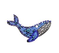 SHINEOFI Écusson en Tissu Motif Baleine Orné de Perles Appliqué à Coudre Patch Animaux Marins pour Vêtements DIY Décoration Pull et Manteau Accessoire Créatif et Facile à Poser