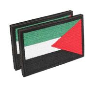 SHINEOFI Écussons Brodés Drapeau Palestinien Patchs Thermocollants Accessoires Textiles Pour Paquet à Dos Et Vêtements Usage Quotidien 2 Pièces Couleur Multicolore Taille Standard