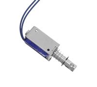 SHINEOFI Électroaimant Solénoïde à Poussée-Traction Dc12V 2A, Mécanisme Télescopique Compact en Fer, Interrupteur de Fin de Course Industriel pour Automatisation et Contrôle Électrique