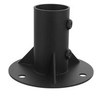 SHINEOFI Embase Métallique Ronde 65 MM pour Poteau de Clôture Bride de Fixation au Sol Robuste et Résistante aux Intempéries Support Compatible pour Mât de Drapeau et Garde-Corps