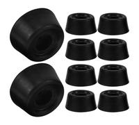 SHINEOFI Embout de Protection en Caoutchouc pour Queue de Billard, Protection inférieure de Queue de Billard, Noir, Caoutchouc, 10pcs, Universal fit, pour Pool cue