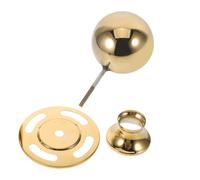 SHINEOFI Embout Sphérique de Poteau en Acier Inoxydable 76 Mm, Lot de 3 Set de Boules Dorées, Ornement Décoratif pour Poteaux de Contrôle des Foules, Remplacement Robuste et Élégant