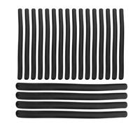 SHINEOFI Embouts de Protection Antidérapants pour Crochets Métalliques et Tubes PVC 100 Pièces Cache-Crochets en PVC Noir Protège-Cintres pour Rangement Sécurisé et Protection des