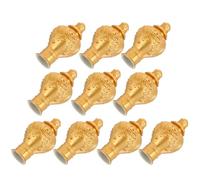 SHINEOFI Embouts de Tringle à Rideaux en Plastique Or 10 pièces, adaptés pour tringles de 26-28mm, Design rétro et Simple, Convient aux Appartements et hôtels