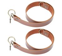 SHINEOFI Embrases Rideaux Voilage pour Maintien Élégant des Rideaux Ensemble de 2 en Cuir et Fer, Boucles de Rideau Portables et Solide