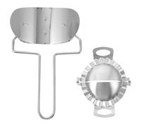 SHINEOFI Emporte-pièces et Moule à Raviolis en Acier Inoxydable 304, Grand Format, Lot de 2 Set de Pièces, Outil Cuisine pour Fabriquer et Emballer des Raviolis, pour Dumplings
