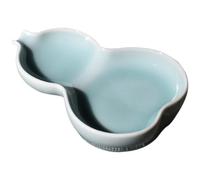 SHINEOFI Encrier en Céramique Petit Format de Gourde, Plateau D'encre pour Calligraphie Traditionnelle, Assiette Décorative Légère pour Étudiants, Accessoire Pratique pour Arts et Peinture