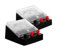 SHINEOFI Ensemble 2 Ampèremètres-Voltmètres Analogiques Cc Compact Boîtier Plastique Double Échelle pour Mesures Précises de Tension et Courant Continu Testeur de Voltmètre Pédagogique