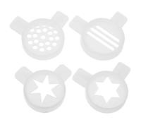 SHINEOFI Ensemble de 4 Buses de Fabrication en Plastique pour Machine à Glace Professionnelle Embouts Hexagonaux Nouilles Accessoires Robustes et Réutilisables pour Glaciers et