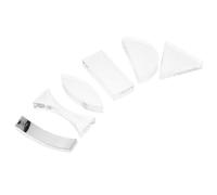 SHINEOFI Ensemble de 6 Lentilles Optiques Transparentes pour Enseignement Physique - Lentilles Concave et Convexe Prisme Triangulaire Matériel Pédagogique pour Laboratoire Scolaire et