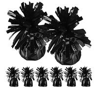 SHINEOFI Ensemble de 8 Poids pour Ballons de Fête Noirs, Blocs Lestés Compacts pour Décoration Mariage et Anniversaire, Base Lestée de Ballon pour Maintien Sécurisé et Utilisation