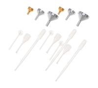 SHINEOFI Ensemble de Mini Entonnoirs en Aluminium Léger Pipette Plastique, Surface Lisse et Embout Fin pour Remplissage de Maquillage et Cosmétiques