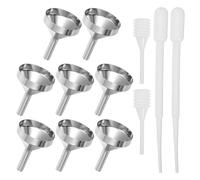 SHINEOFI Entonnoirs Métalliques Miniatures pour Remplir Petits Flacons, Ensemble Compte-Gouttes pour Dosage Précis, Adapté au Remplissage de Parfums et Huiles Essentielles