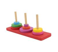 SHINEOFI Entraînement pour Perroquet Bois avec Anneaux Empilables Jeu Éducatif Interactif pour Développement Intellectuel des Oiseaux pour Perroquets Moyens et Grands