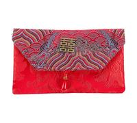 SHINEOFI Enveloppes Rouges Enveloppe De Poche Rouge Chinoise pour Carte Porte- Hong Bao pour La Fête du Printemps Mariage Nouvel an Anniversaire