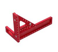 SHINEOFI Équerre de Menuiserie Aluminium Haute Précision avec Règle Graduée Claire et Mécanisme à Goupille pour Mesures Angles Adaptées Aux Charpentiers et Ingénieurs