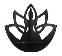 SHINEOFI Étagère Murale D’Angle en Bois Forme Lotus Support Flottant Décoratif pour Rangement Étagère Murale de Rangement Polyvalente pour Maison Auberge et Décoration Intérieure