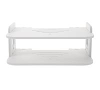 SHINEOFI Étagère Murale Flottante Étagère de Rangement Murale pour Routeur et Câbles, Bois Blanc, Aération Inférieure, Installation Facile, Chambre et Salon