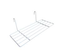 SHINEOFI Étagère Murale Suspendue Fil Métallique Blanc Support Rangement Mural pour Cuisine et Chambre Panier de Rangement avec Organisateur Empilable Étagère Droite pour Panneau Maille