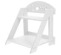 SHINEOFI Étagère Salle de Bain Double Couche en PVC Blanc pour Organiser Cosmétiques, Design Élégant et Moderne, Légère, pour Chambre ou Salon