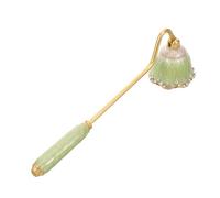 SHINEOFI Éteignoir Bougie Vintage Émail Vert avec Manche Long et Strass Accessoire Décoratif pour Extinction Sûre de Flammes et Prolongation Durée de Vie des Bougies