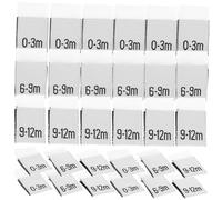 SHINEOFI Étiquettes Mensuelles pour Bébé 300Pcs Étiquettes à Coudre Polyester Solide pour Garçon et Fille Garde-Robe Bébé Souvenirs de Naissance Vêtements de Né Première Année