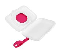 SHINEOFI Étui à Lingettes Humide Bébé Portable pour Nourrisson, Plastique Sûr Rose, Bouton-poussoir Pratique, Rangement Voyage, Porte-lingettes Compact pour Sorties et Déplacements