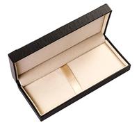 SHINEOFI Étui à Stylos en Cuir Noir, Boîte pour Stylo à Rabat | Doublure Floquée Anti-rayures, Format Compact Facile à Transporter, pour Étudiants, Bureaux, Salons Professionnels
