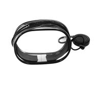 SHINEOFI Étui De Rangement Suspendu pour Chargeur Et Écouteurs Mini Multi-usages en PVC Transparent Porte-clés Design Compact De Transport pour Voyage Et Utilisation Quotidienne Noire Ovale