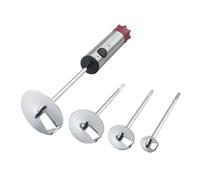 SHINEOFI Évideur Cuisine 4 Lames en Acier Inoxydable 304 avec Poignée ABS Vide-Poires et Vide-Fruits Multifonction pour Pommes Cerises Agrumes - Kit Ustensiles la Cuisine Pratique pour