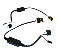 SHINEOFI Faisceau de Câbles H4 Douille de Ballast en Plastique Noir, Câble de Connexion Haut/bas Haute Efficacité pour Conversion Xenon Auto sans Modification