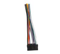 SHINEOFI Faisceau de Câbles Stéréo Automobile Adaptateur Autoradio Voiture, Connecteur Audio Compatible Système Stéréo, Usage Voiture, Câble Robuste et Portable Noir