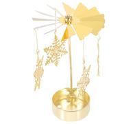 SHINEOFI Fer Doré Bougeoir Carrousel Rotatif, Chandelier de Table | Soirées D’hiver et Cafés, Look Délicat Romantique, Base Antidérapante, Pièce Présent
