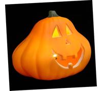 SHINEOFI Figurine Citrouille Lumineuse Lanterne LED 3D en Forme De Citrouille Veilleuse pour Centre De Table Réaliste pour Halloween Thanksgiving Décoration d'automne