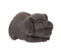 SHINEOFI Figurine Cochon Argile Violette pour Décoration de Thé Petite Sculpture Thématique Ornement Artisanal Compact pour Salon de Thé Cadeau Pratique et Élégant