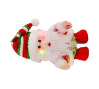 SHINEOFI Figurine Musicale du Père Noël Animée Éclairage LED Décoratif de Noël sans Piles Présent Festif pour Salon et Bureau Décoration Saisonnière Interactive