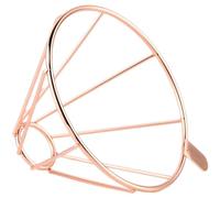 SHINEOFI Filtre à Café Réutilisable en Acier Inoxydable, Support Conique Portable pour Cafetière de Camping, Panier Filtrant Stable pour Infusion Précise, pour Voyage et Randonnée